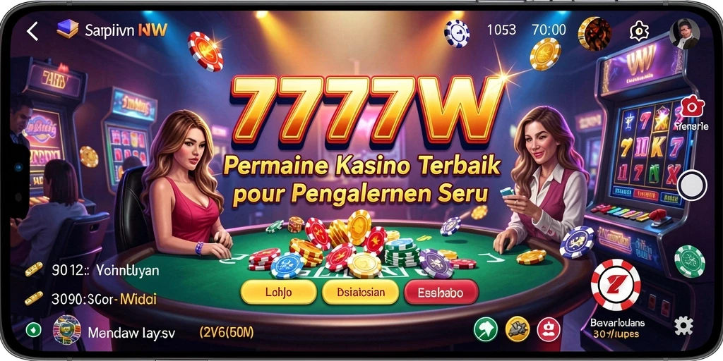 Screenshot utama 7777W menampilkan gameplay seru dalam permainan Kasino.