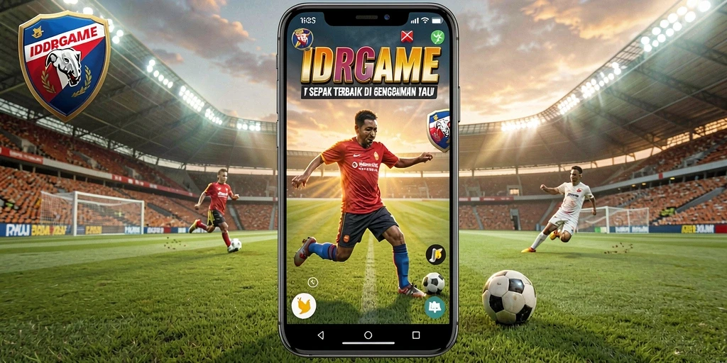 Gameplay mendebarkan dalam IDRGAME dengan berbagai tim sepak bola.