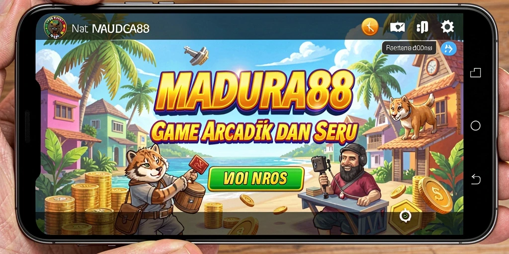 Tampilan gameplay seru dari MADURA88 dengan aksi arcade yang menggembirakan.