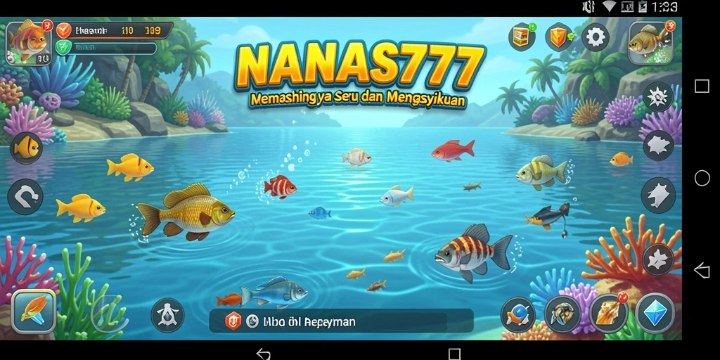Screenshot NANAS777 menampilkan aksi memancing yang seru dan realistis.