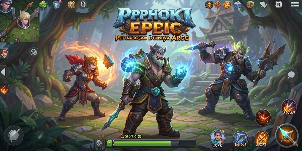 Tampilan gameplay PPHOKI yang menakjubkan dengan aksi ARPG.