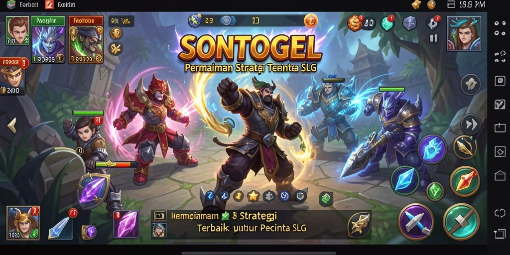 Screenshot gameplay menampilkan strategi dan pertarungan di SONTOGEL.