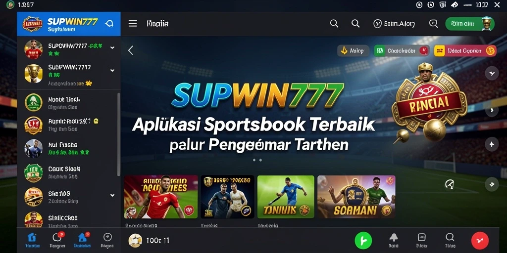 Screenshot gameplay SUPWIN777 menampilkan taruhan olahraga yang menarik.