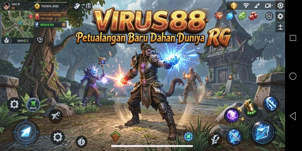 Tampilan gameplay RPG di VIRUS88 yang mendebarkan.